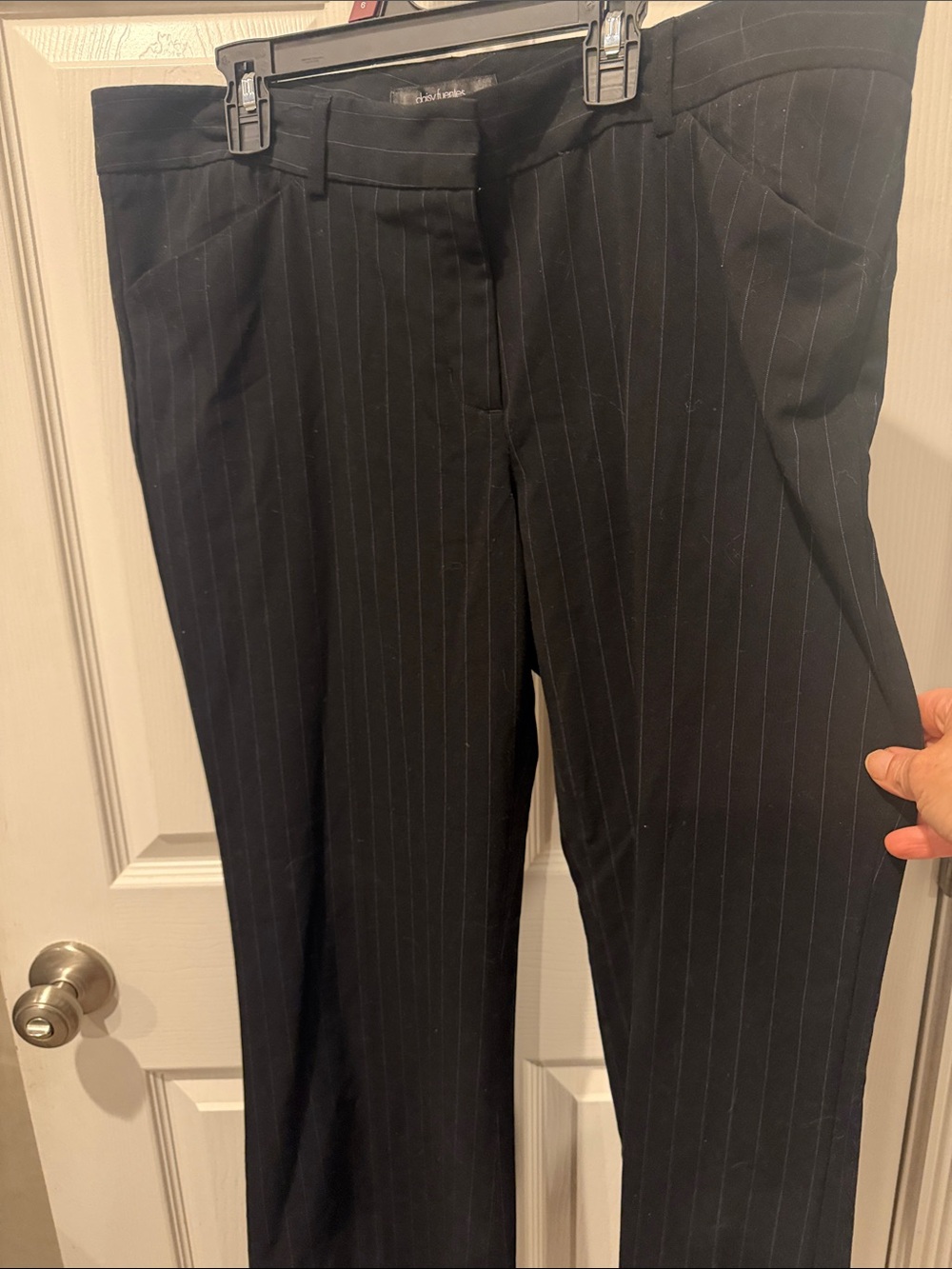 Daisy Fuentes Black Pinstripe Dress Pants